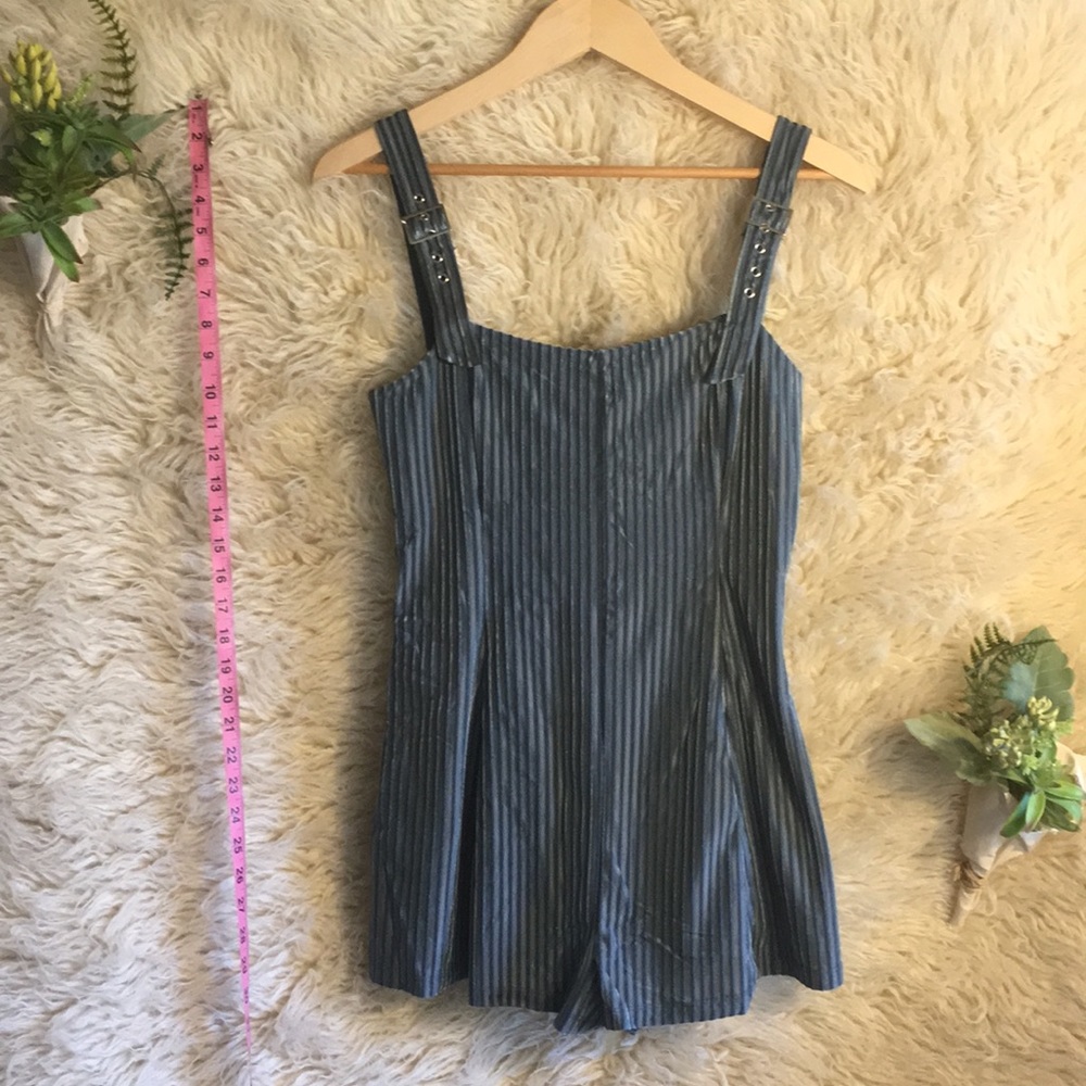 NWOT Forever 21 Blue Velvet Romper